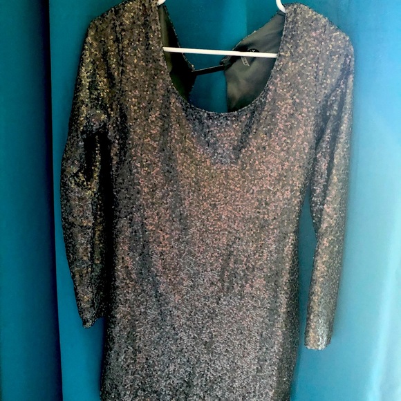 Sparkle dress in gray/silver hue from Runway Paris, size small - Picture 1 of 4